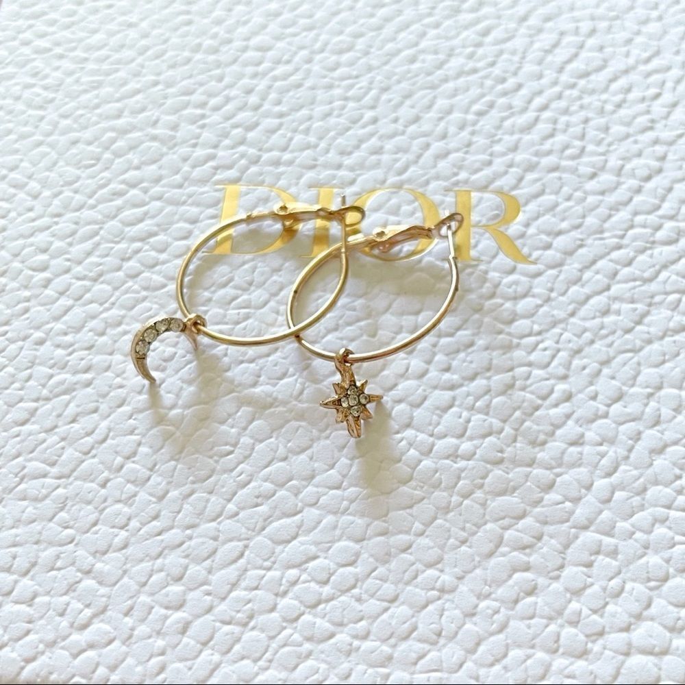 Astronomy Diamond Hoop Earrings - Picture 3 of 4